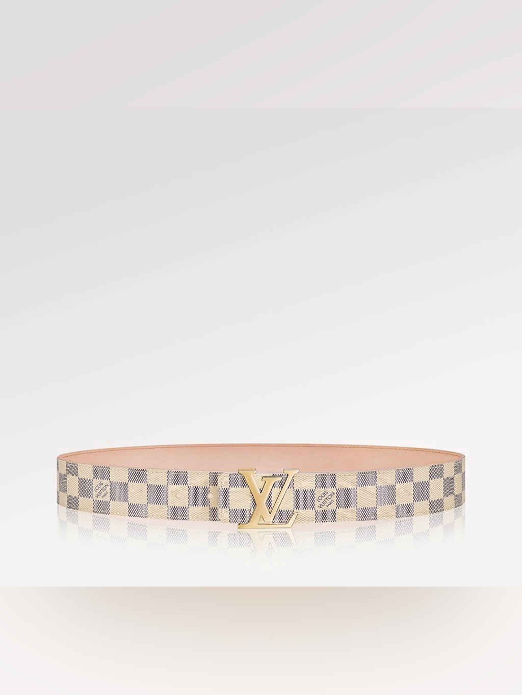 Lv Initials Damier Azur Belt M9609t Size 95 Cm